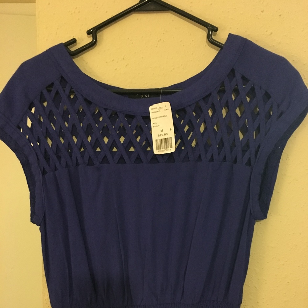 Royal Blue Top. Size medium